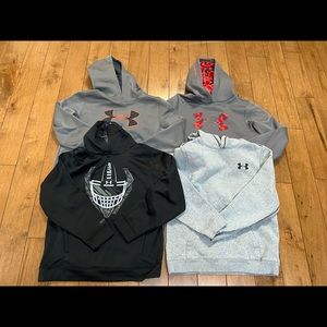 Lot of 4 Underarmour Boys Hoodies size YLG